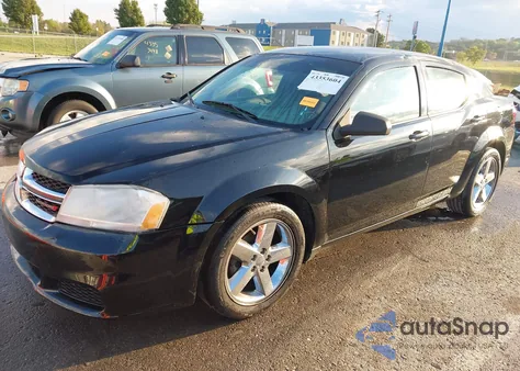 2012 Dodge Avenger Se из США, поврежденный, VIN 1C3CDZAB5CN243076